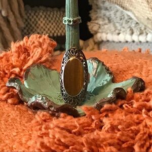 Vintage sterling & tigers eye statement ring